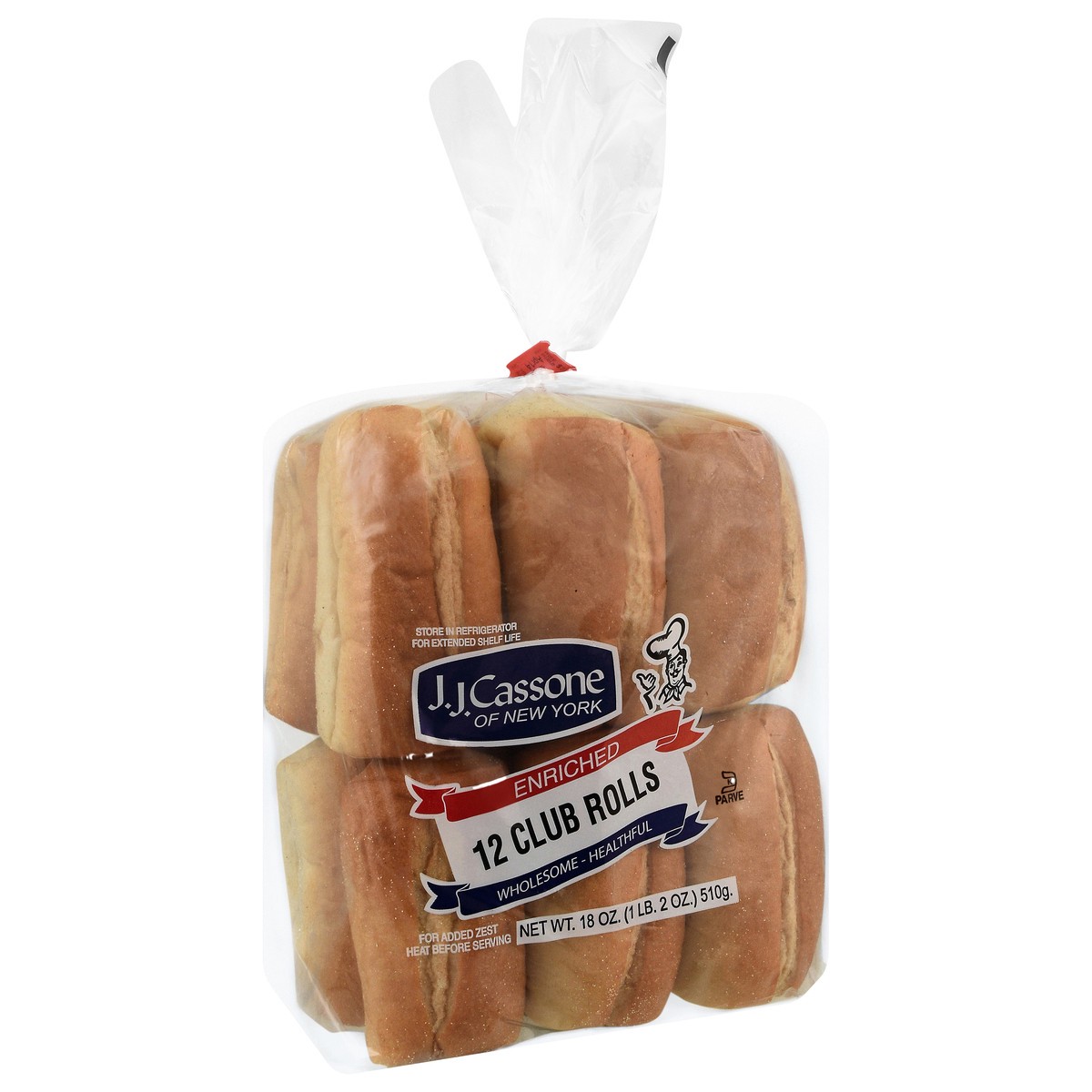 slide 3 of 4, J.J. Cassone Club Rolls, 18 oz