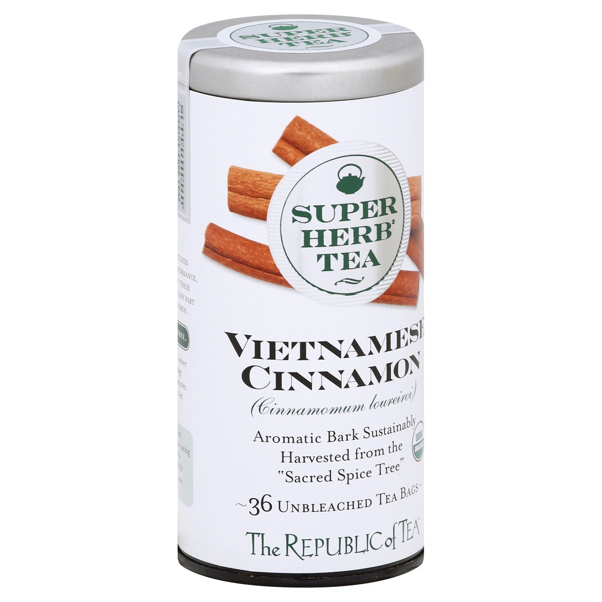 slide 4 of 9, The Republic of Tea Organic Vietnamese Cinnamon SuperHerb Tea, 36 ct