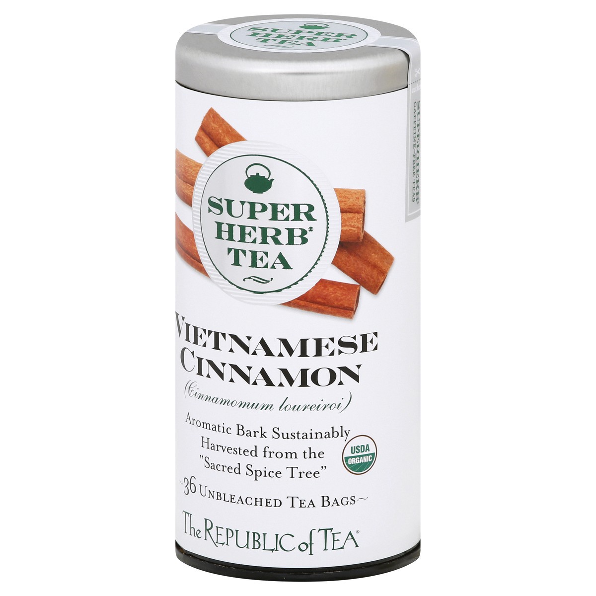slide 6 of 9, The Republic of Tea Organic Vietnamese Cinnamon SuperHerb Tea, 36 ct