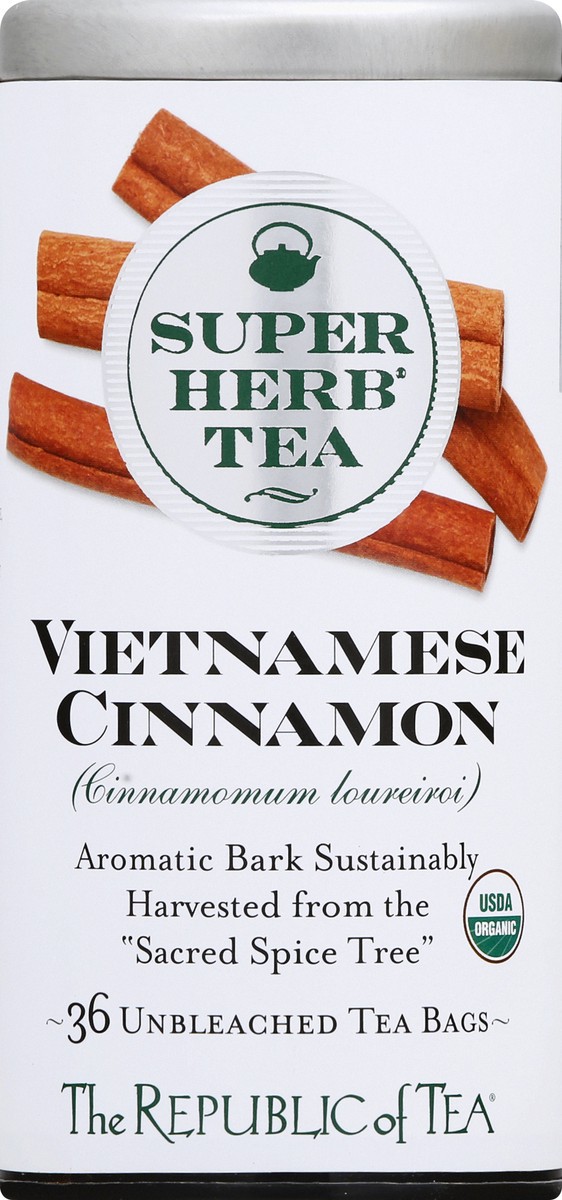 slide 9 of 9, The Republic of Tea Organic Vietnamese Cinnamon SuperHerb Tea, 36 ct