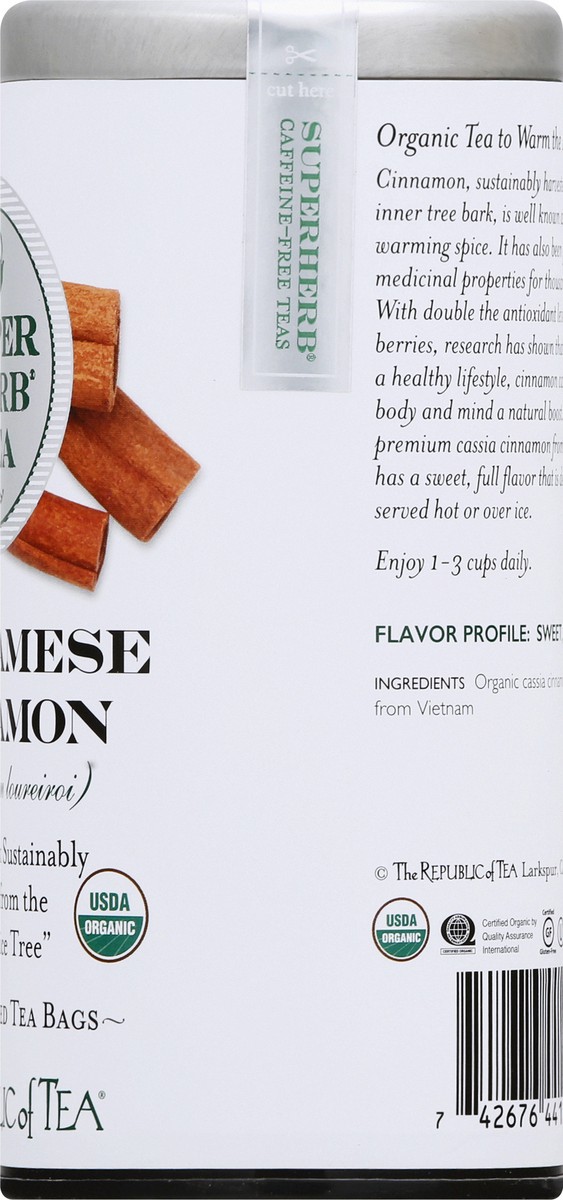 slide 2 of 9, The Republic of Tea Organic Vietnamese Cinnamon SuperHerb Tea, 36 ct