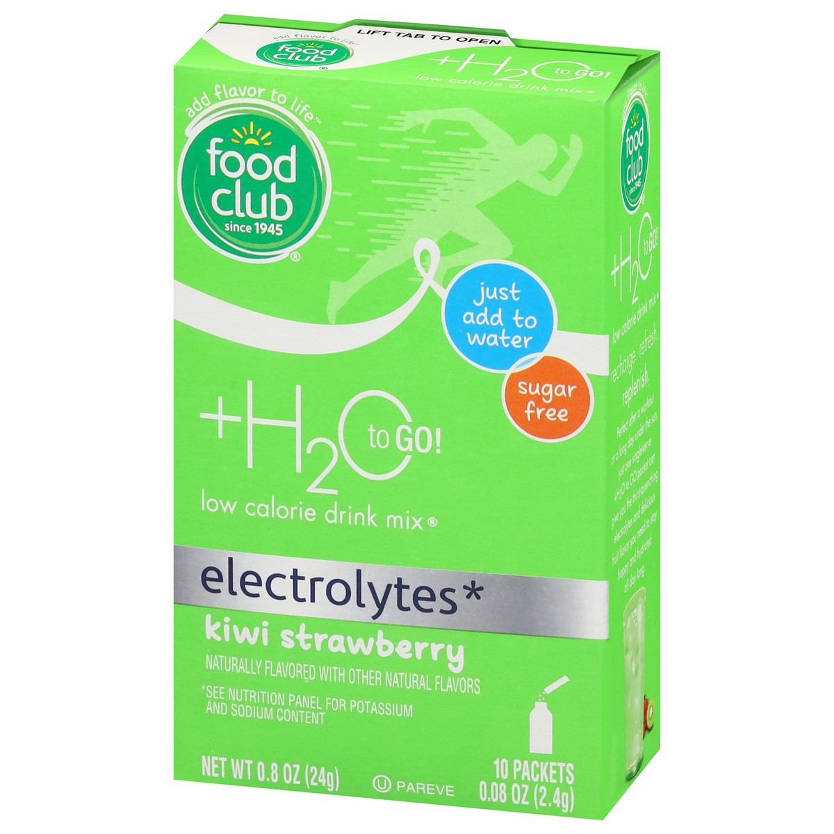 slide 3 of 4, Food Club Low Calorie Kiwi Strawberry Drink Mix Packet 10 ea, 10 ct