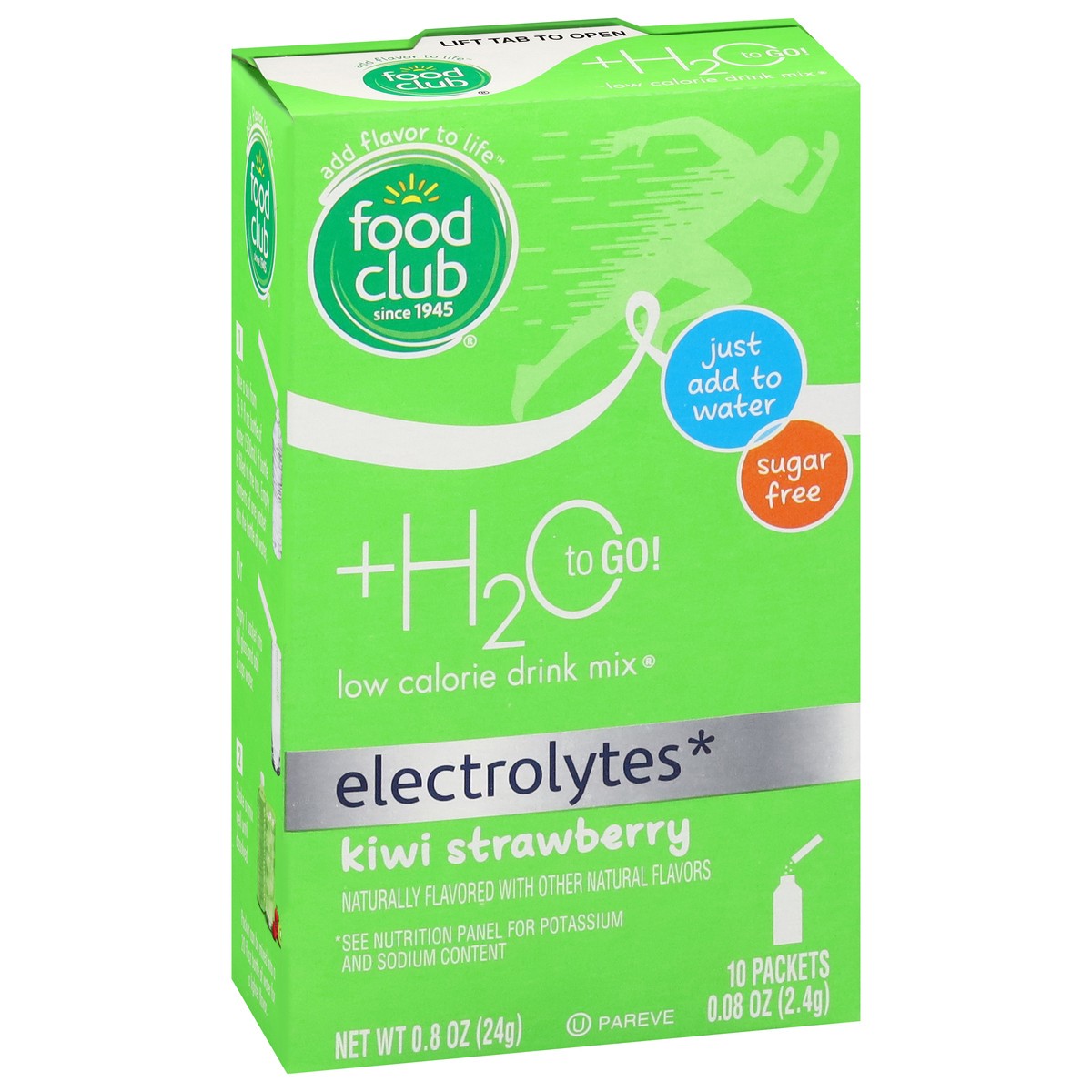 slide 4 of 4, Food Club Low Calorie Kiwi Strawberry Drink Mix Packet 10 ea, 10 ct