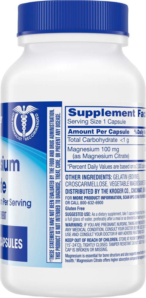 slide 2 of 3, Kroger Magnesium Citrate 100Mg, 60 ct