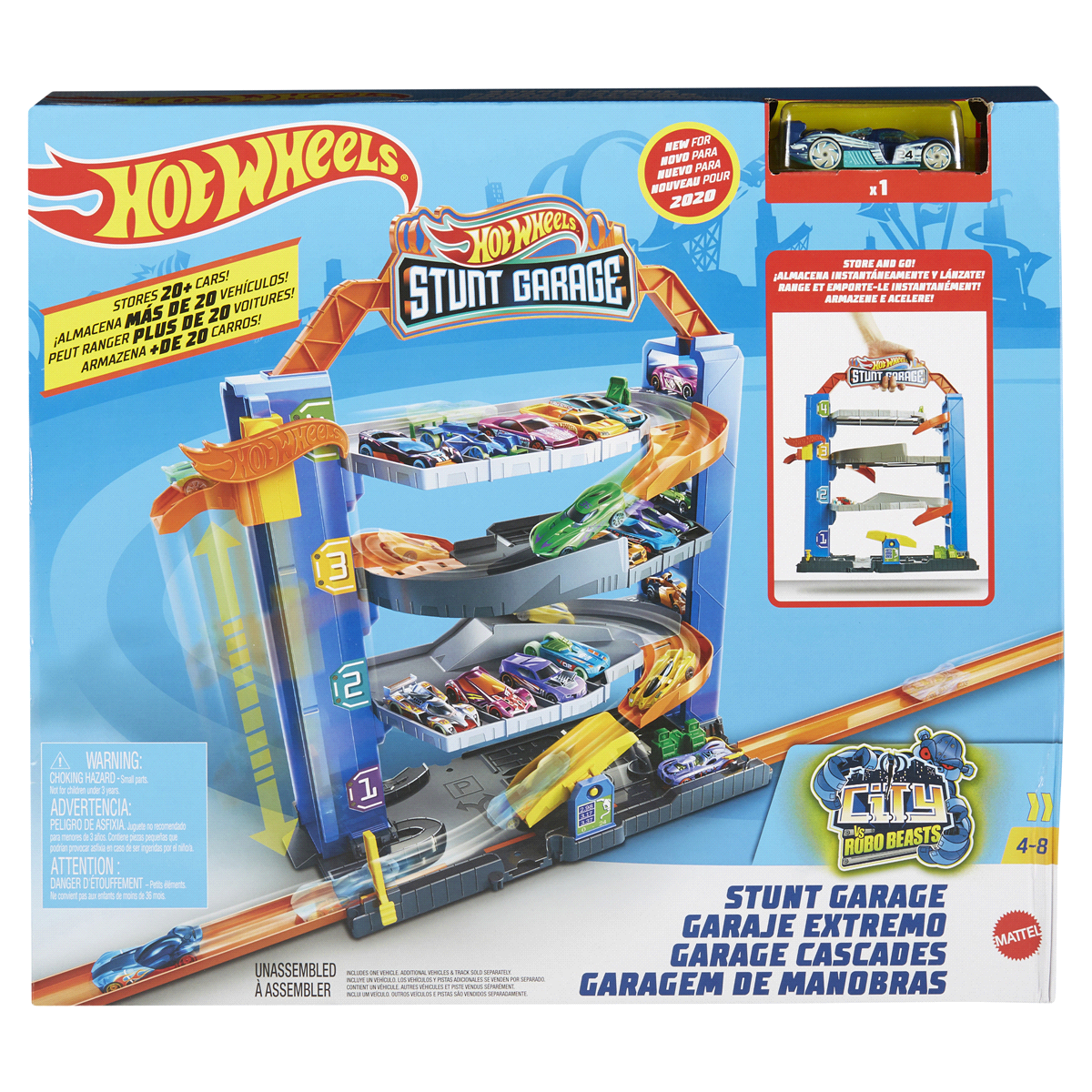 slide 1 of 1, Mattel Hot Wheels City Stunt Garage, 1 ct