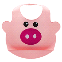 slide 4 of 9, Kolorae Animal Friends Silicone Bib, Assorted Styles, 1 ct