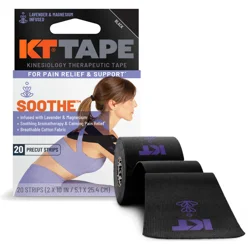 KT Tape Soothe 10" Precut Lavender Tape, 20 pcs