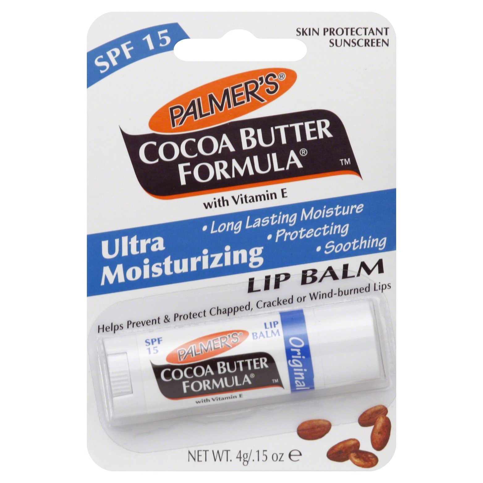 slide 1 of 3, Palmer's Cocoa Butter Formula SPF 15 Lip Balm, .15 oz., 0.15 oz
