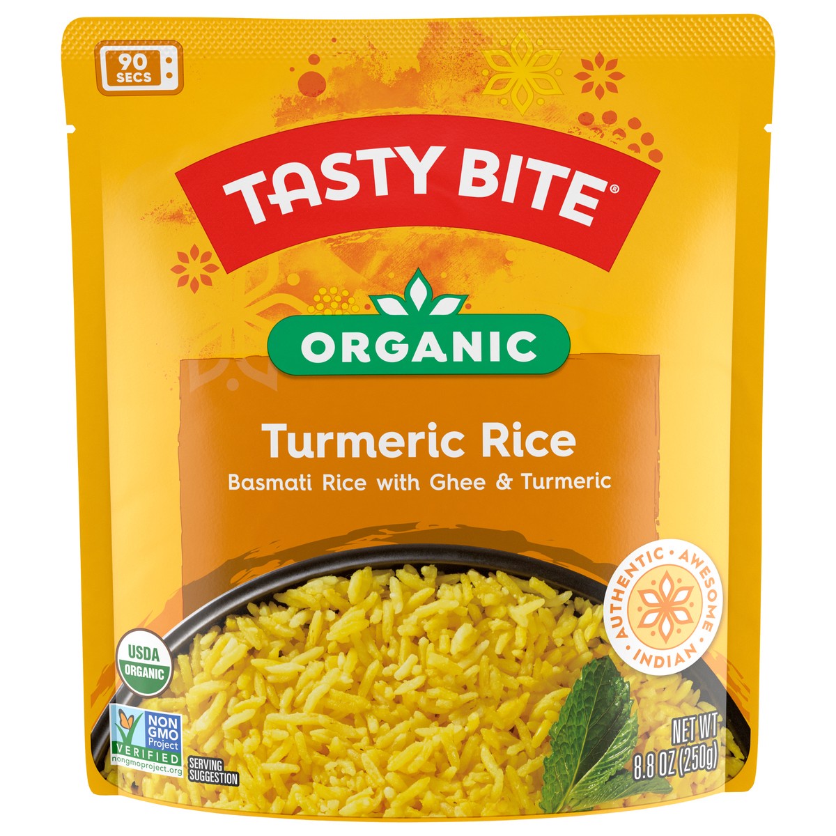 slide 1 of 3, Tasty Bite Organic Turmeric Rice, 1 ct