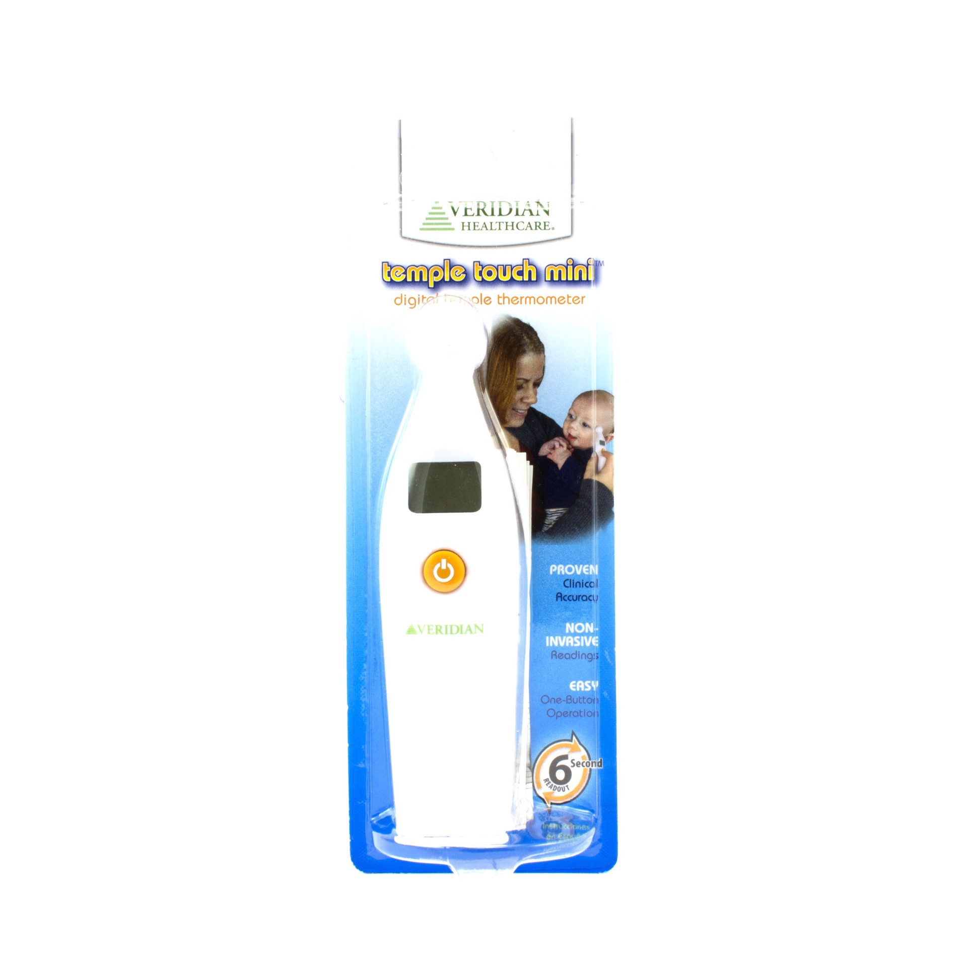 slide 1 of 1, Veridian Healthcare Temple Touch Mini Digital Thermometer, 1 ct