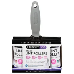 Laundry 360 Spiral Cut Sheets Lint Rollers 3 Each