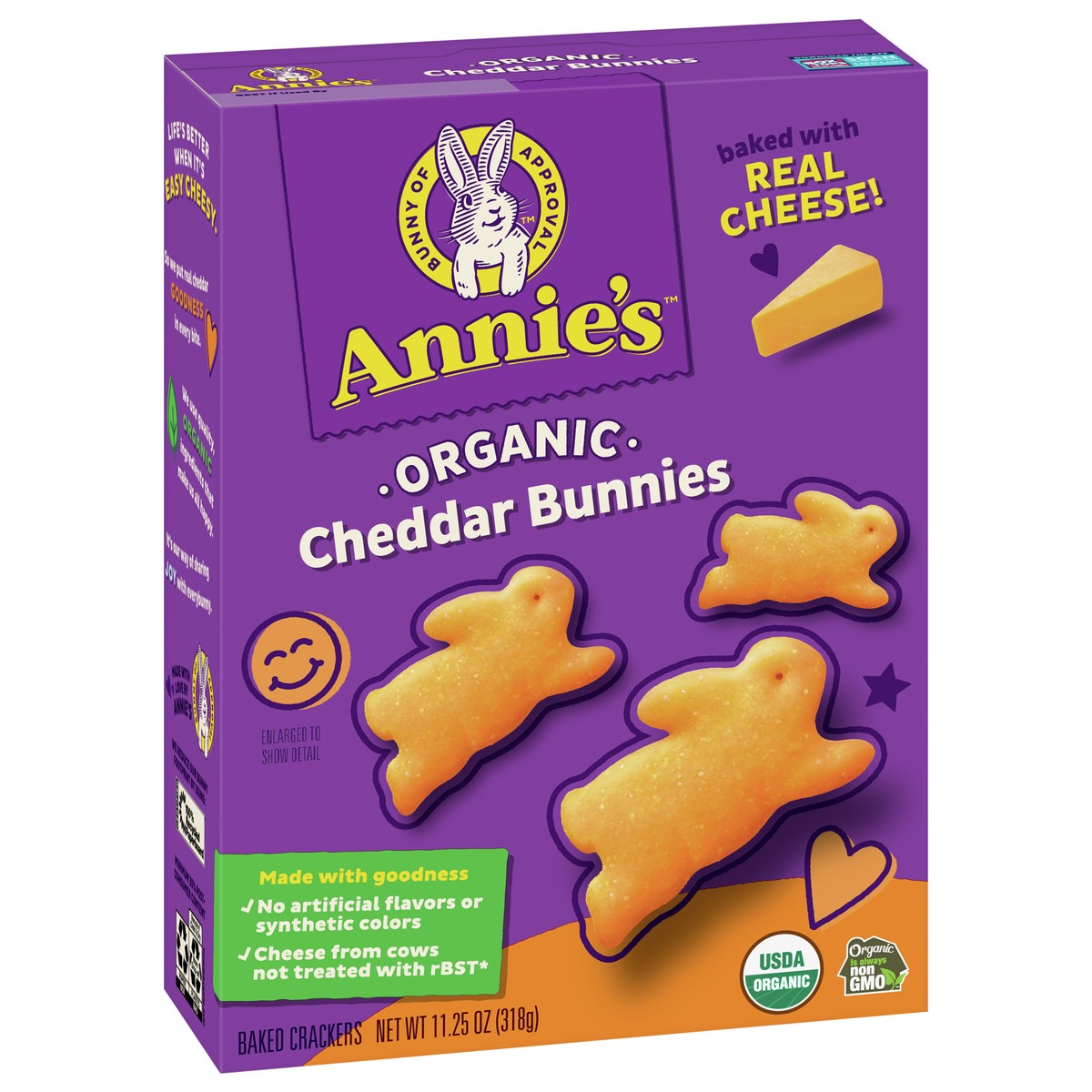 slide 8 of 13, Annie's Organic Cheddar Bunnies Baked Snack Crackers, 11.25 oz., 1 ct