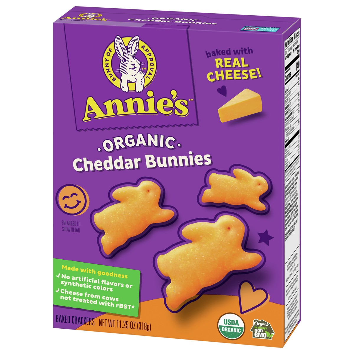 slide 13 of 13, Annie's Organic Cheddar Bunnies Baked Snack Crackers, 11.25 oz., 1 ct