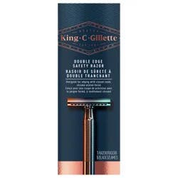 King C Gillette King C. Gillette Men''s Double Edge Safety Razor with 5 Double Edge Refill Blades