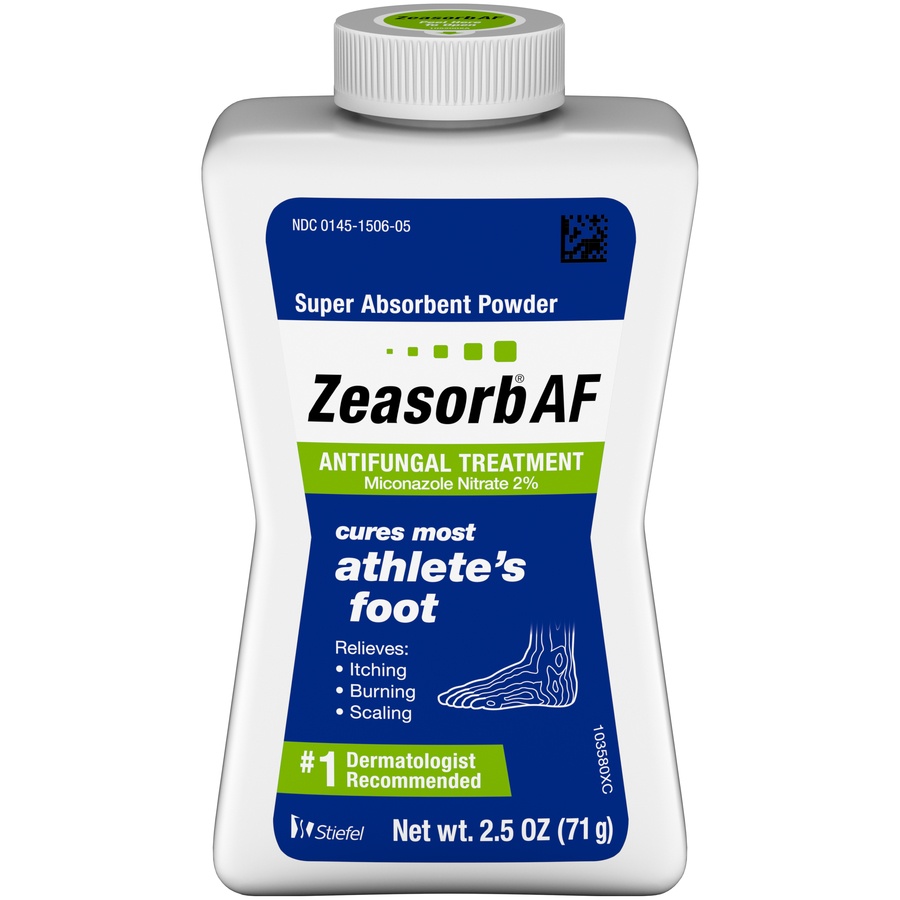slide 1 of 1, Zeasorb Antifungal Treatment Powder, 2.5 oz