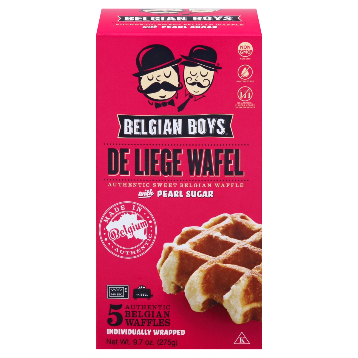 slide 1 of 1, Belgian Boys De Liege Waffles, 5 ct; 9.7 oz