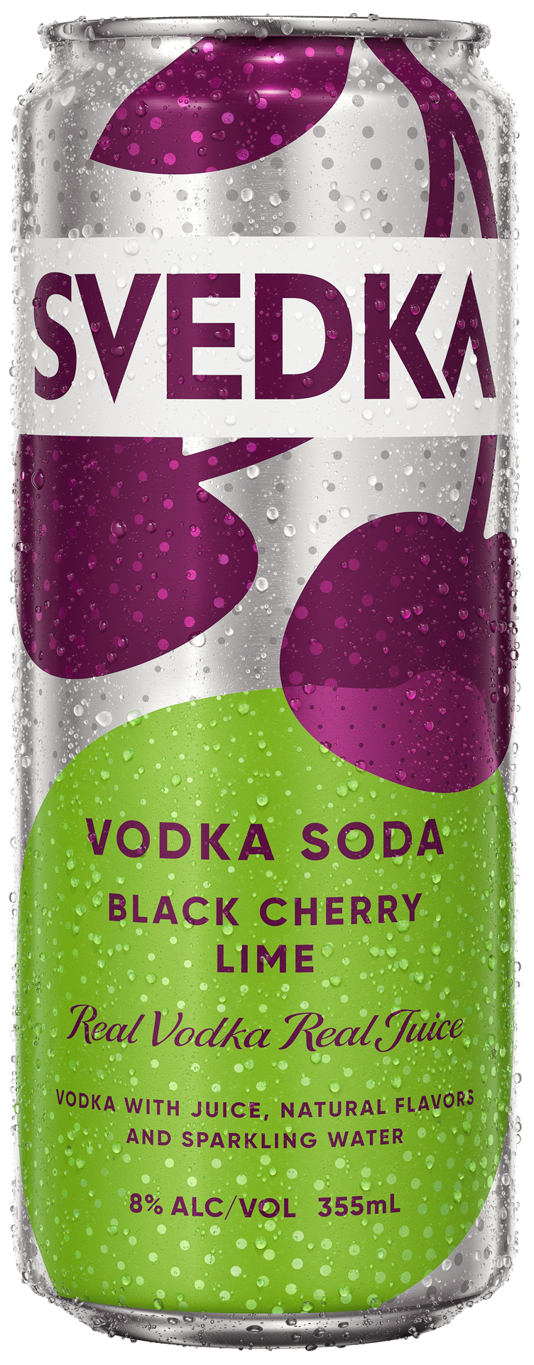 slide 1 of 5, Svedka Black Cherry Lime Vodka Soda Ready To Drink Cocktail, 1 ct