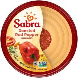 Sabra Roasted Red Pepper Hummus 10 Ounce Plastic Tub
