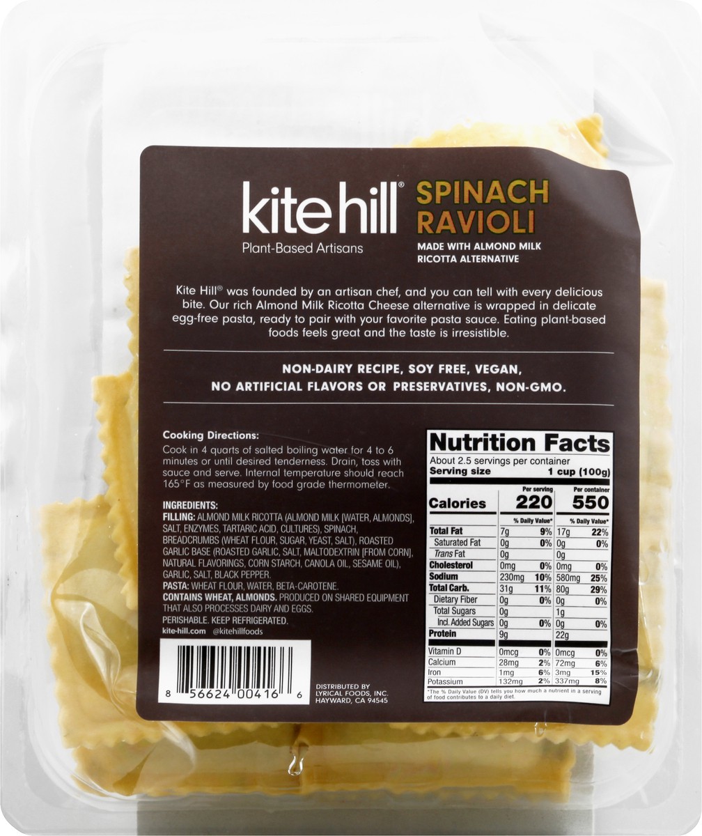 slide 11 of 13, Kite Hill Spinach Ravioli 9 oz, 9 oz