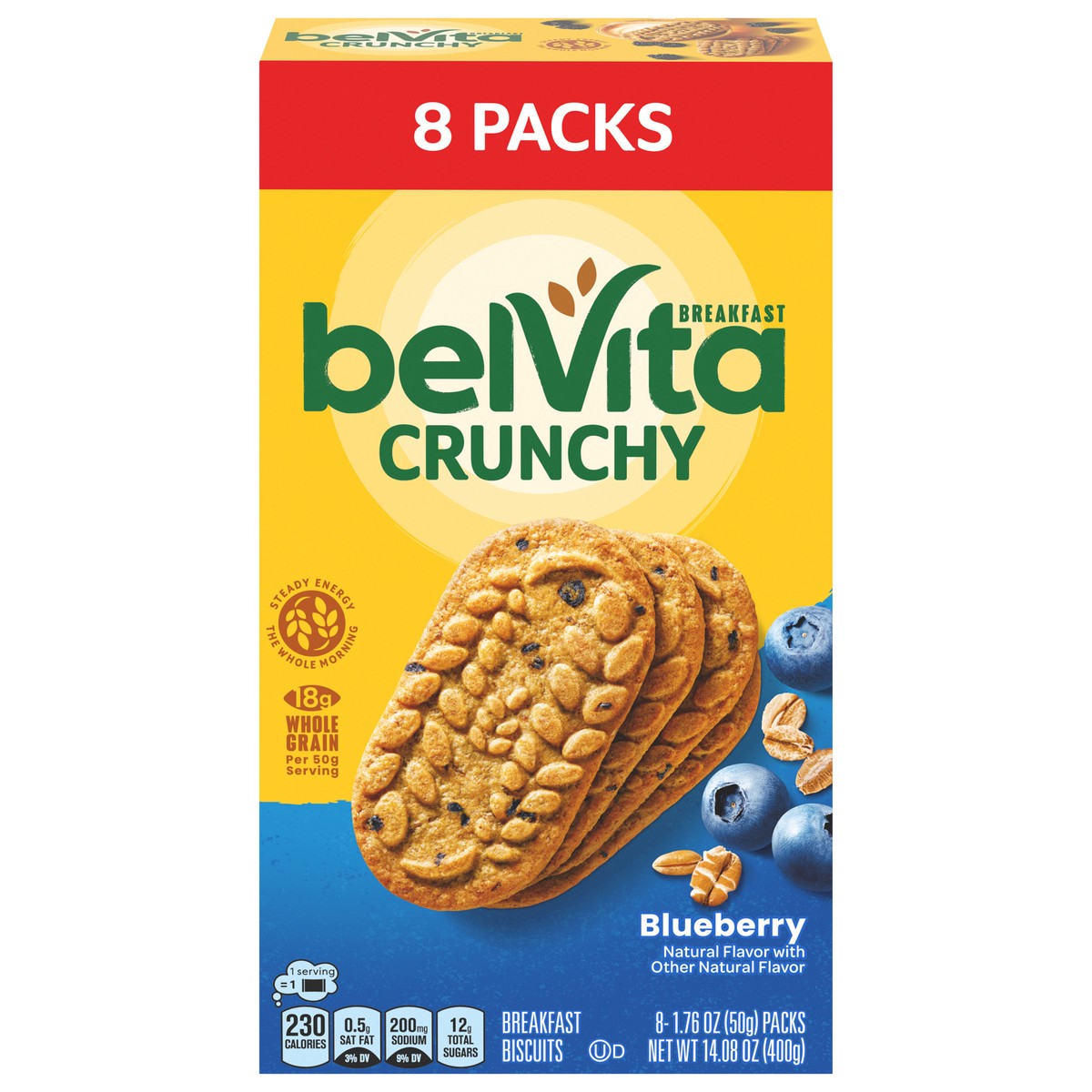 slide 1 of 9, belVita Blueberry Breakfast Biscuits, 8 packs, 8 ct