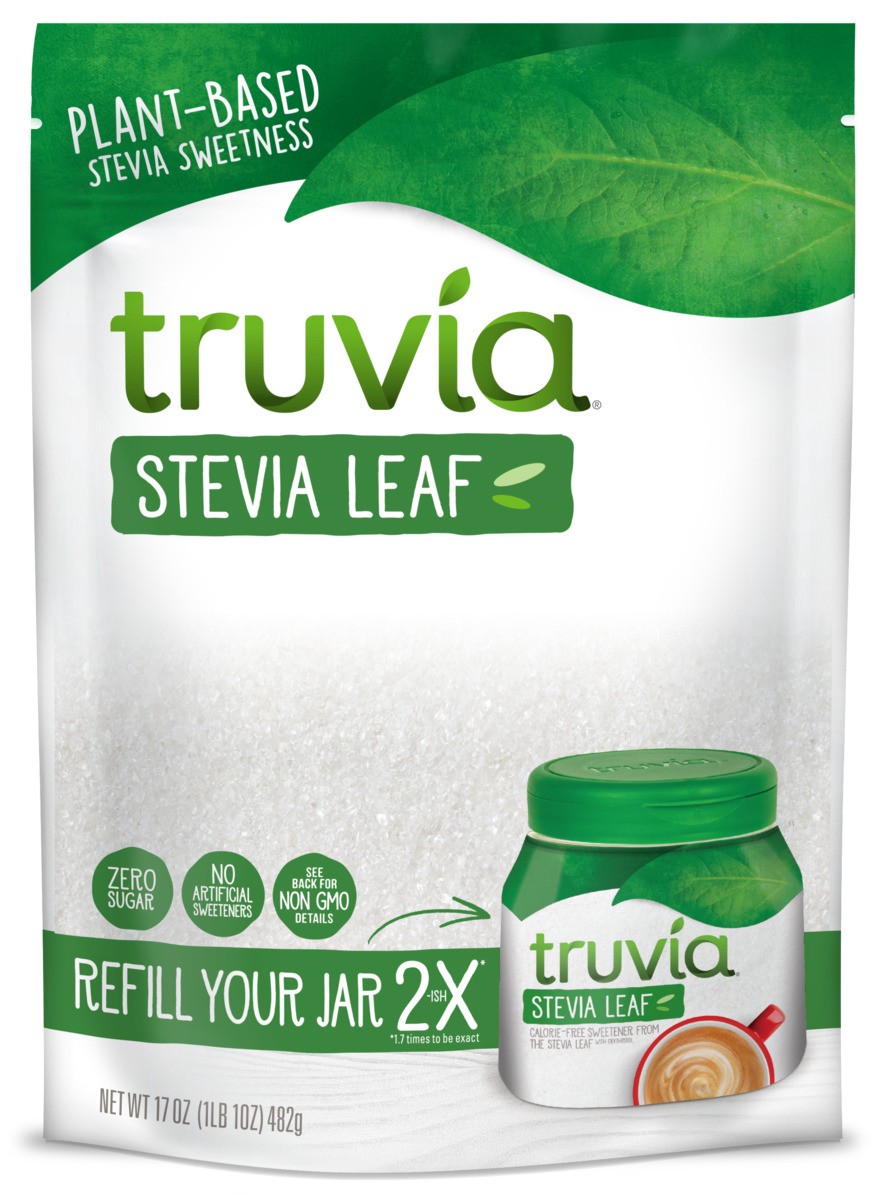 slide 1 of 3, Truvia Calorie-Free Sweetener from the Stevia Leaf, 17 oz Refill Bag, 17 oz