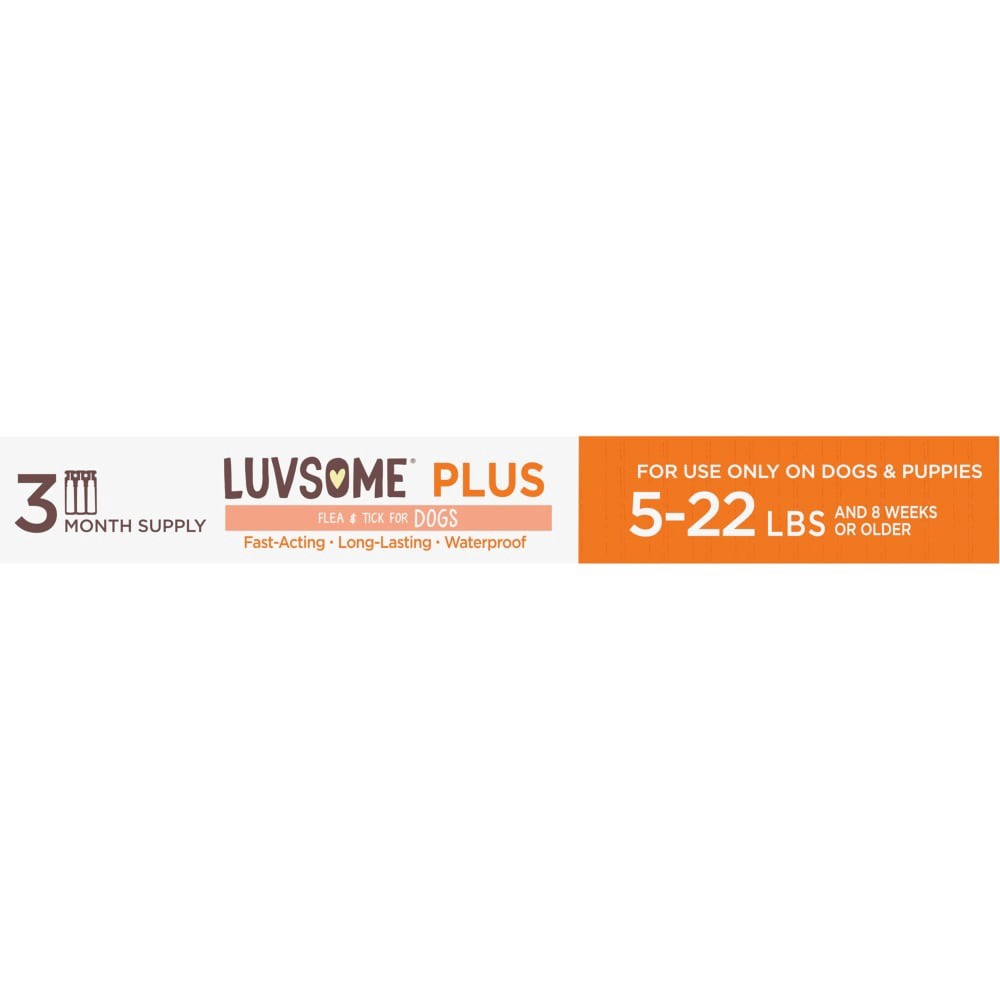 slide 3 of 4, Luvsome Plus Flea & Tick Dog 5-22 Lbs, 3 ct