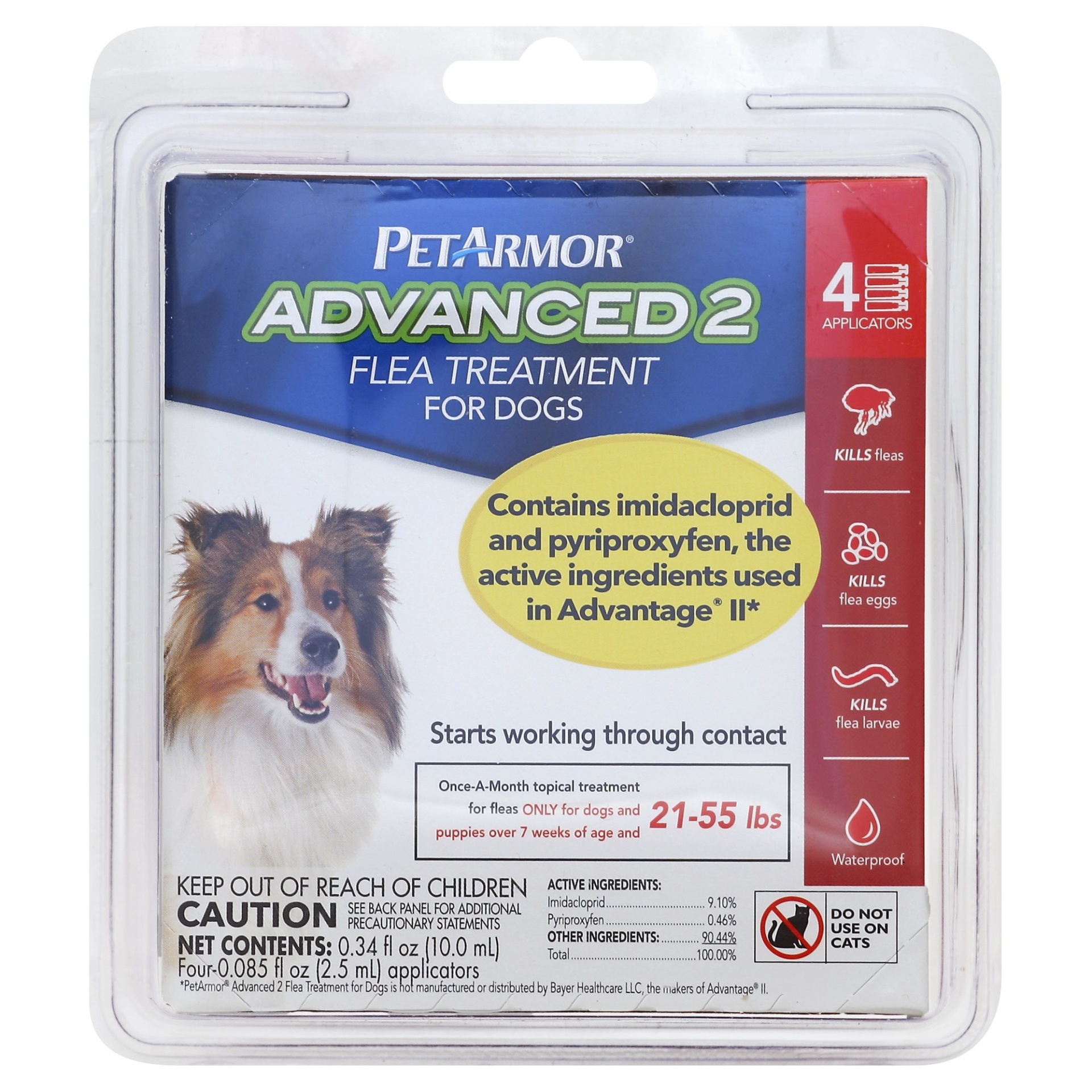 slide 1 of 1, PetArmor Advanced 2 Flea Treatment for Dogs, Large, 0.54 fl oz