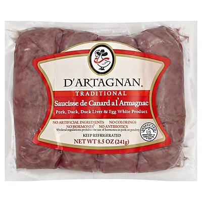 slide 1 of 1, D'Artagnan Duck & Armagnac Sausage, 8.5 oz