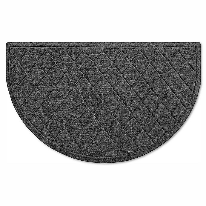 slide 1 of 2, Weather Guard Argyle Half Oval Door - Charcoal, 20 in x 30 in