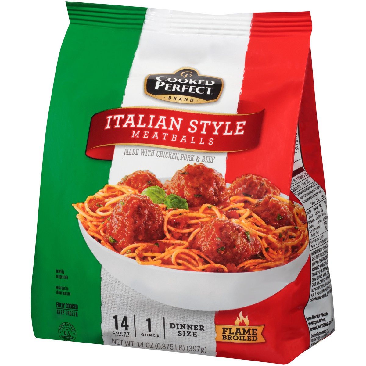 slide 2 of 11, Cooked Perfect Italian Style Meatballs 14 oz. Bag, 14 oz