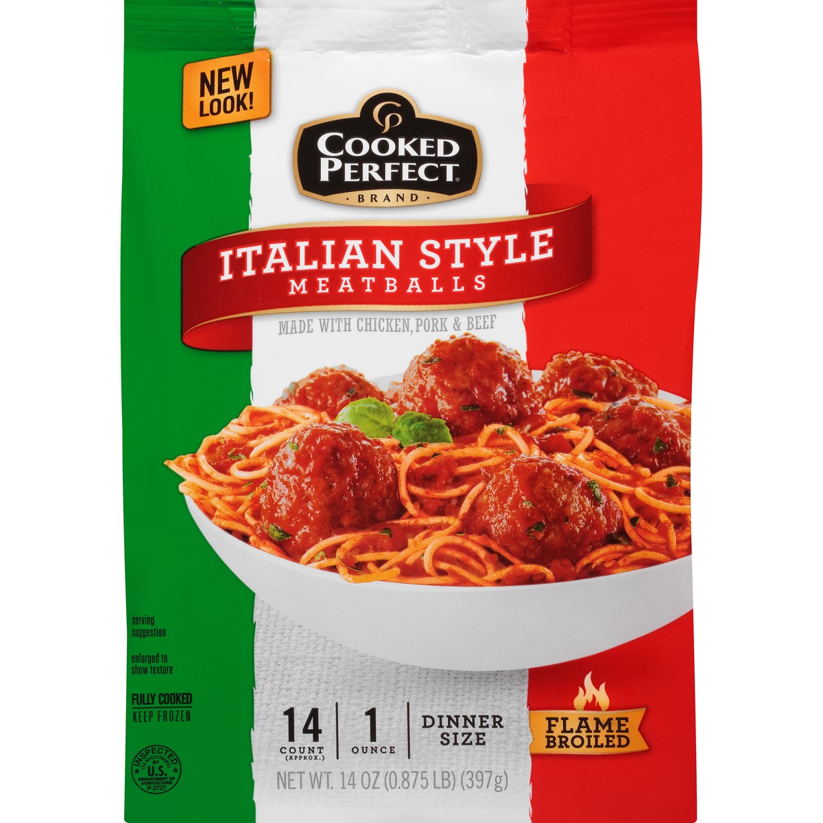 slide 9 of 11, Cooked Perfect Italian Style Meatballs 14 oz. Bag, 14 oz