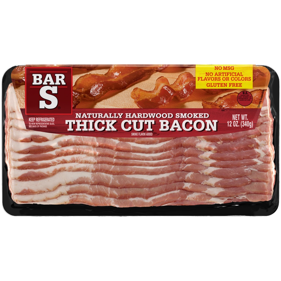 slide 1 of 1, Bar-S Bacon Sliced Thick, 12 oz