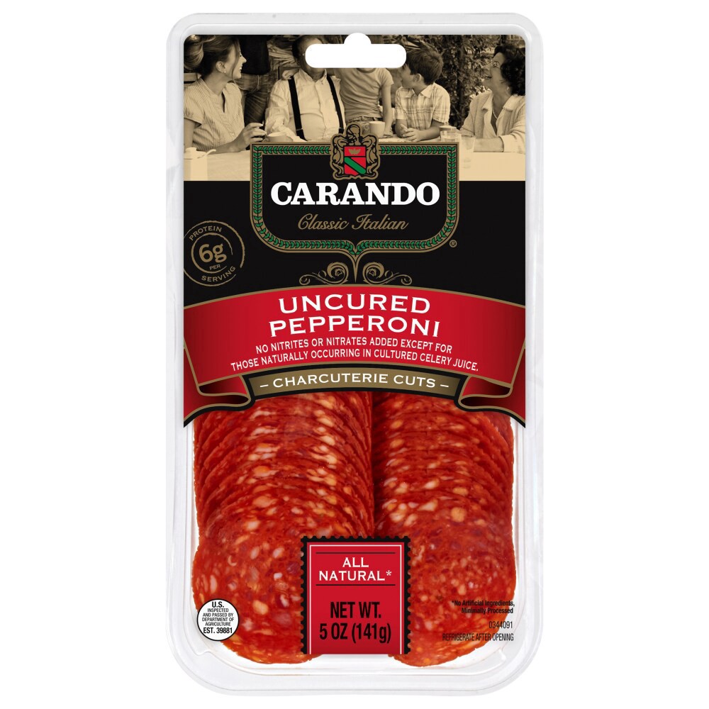 slide 1 of 1, Carando Uncured Pepperoni, 5 oz