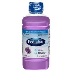Pedialyte Electrolyte Solution Grape 1-1.1 qt Bottle