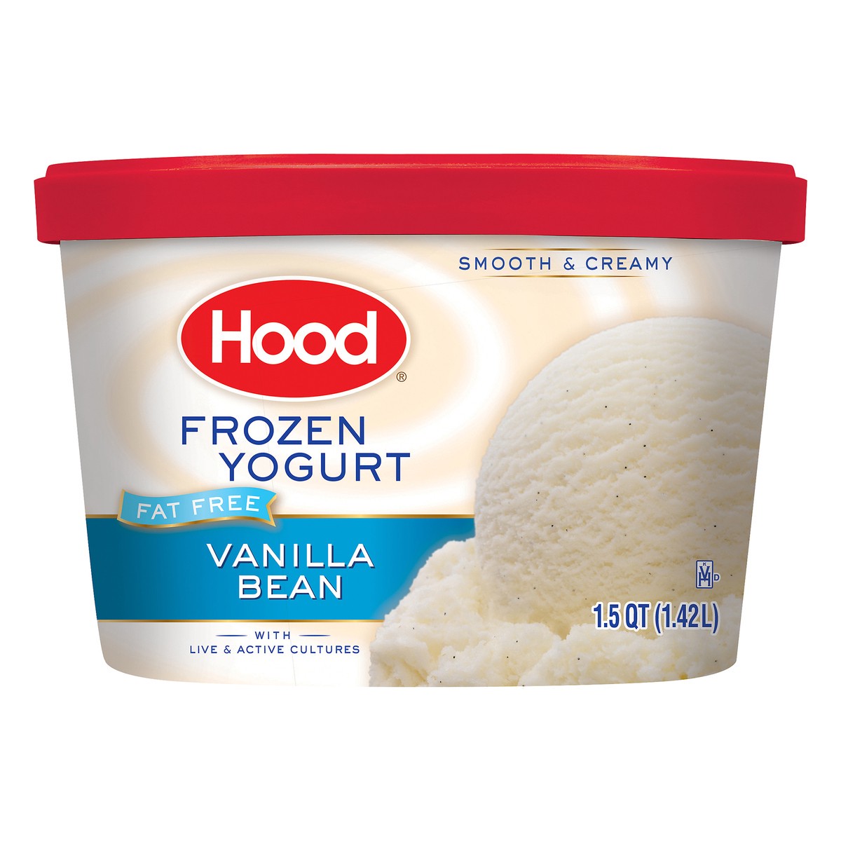 slide 1 of 4, Hood Vanilla Bean Fat Free Frozen Yogurt, 48 oz