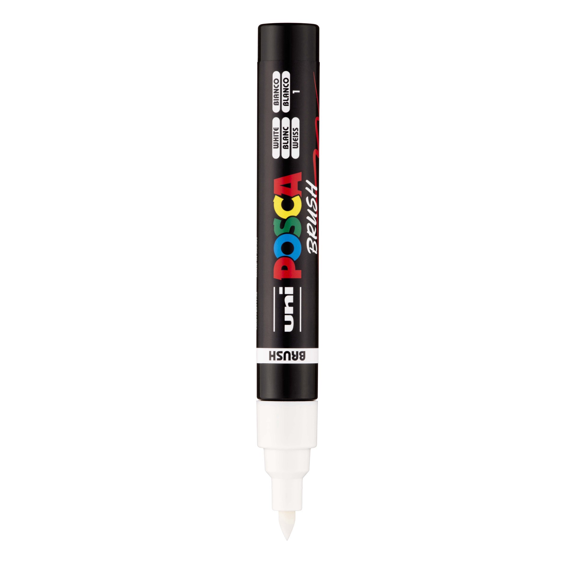 slide 2 of 6, Uni Posca Pc-5br Water-Based Brush Tip Paint Marker, 1mm-4mm