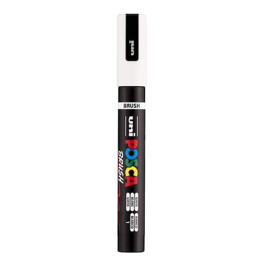 slide 1 of 6, Uni Posca Pc-5br Water-Based Brush Tip Paint Marker, 1mm-4mm