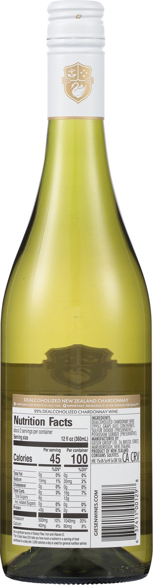 slide 10 of 14, Giesen Dealcoholized Chardonnay 25.4 fl oz, 25.40 fl oz