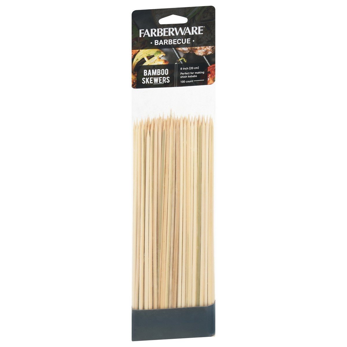 slide 2 of 9, Farberware BBQ Bamboo Skewers 8 inch package, 100 ct