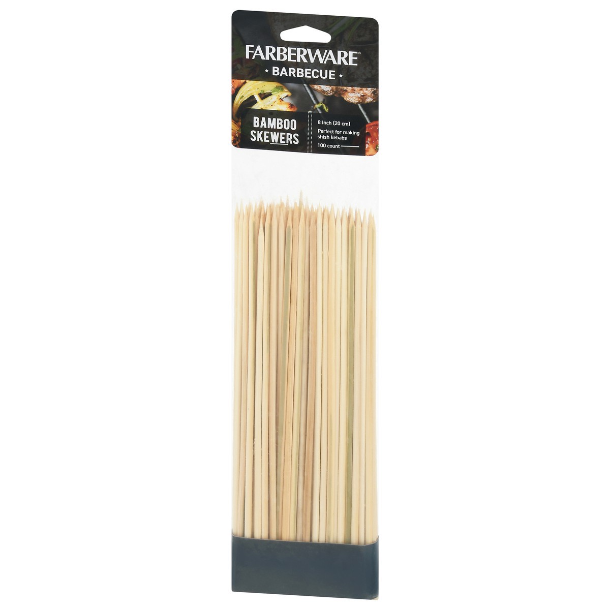 slide 3 of 9, Farberware BBQ Bamboo Skewers 8 inch package, 100 ct