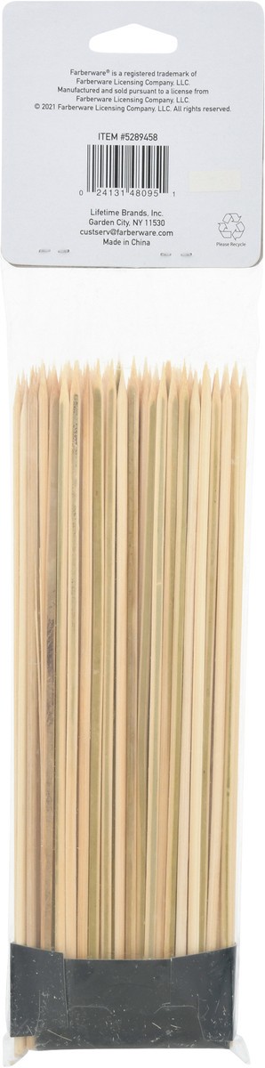 slide 4 of 9, Farberware BBQ Bamboo Skewers 8 inch package, 100 ct