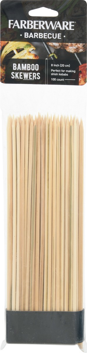 slide 8 of 9, Farberware BBQ Bamboo Skewers 8 inch package, 100 ct