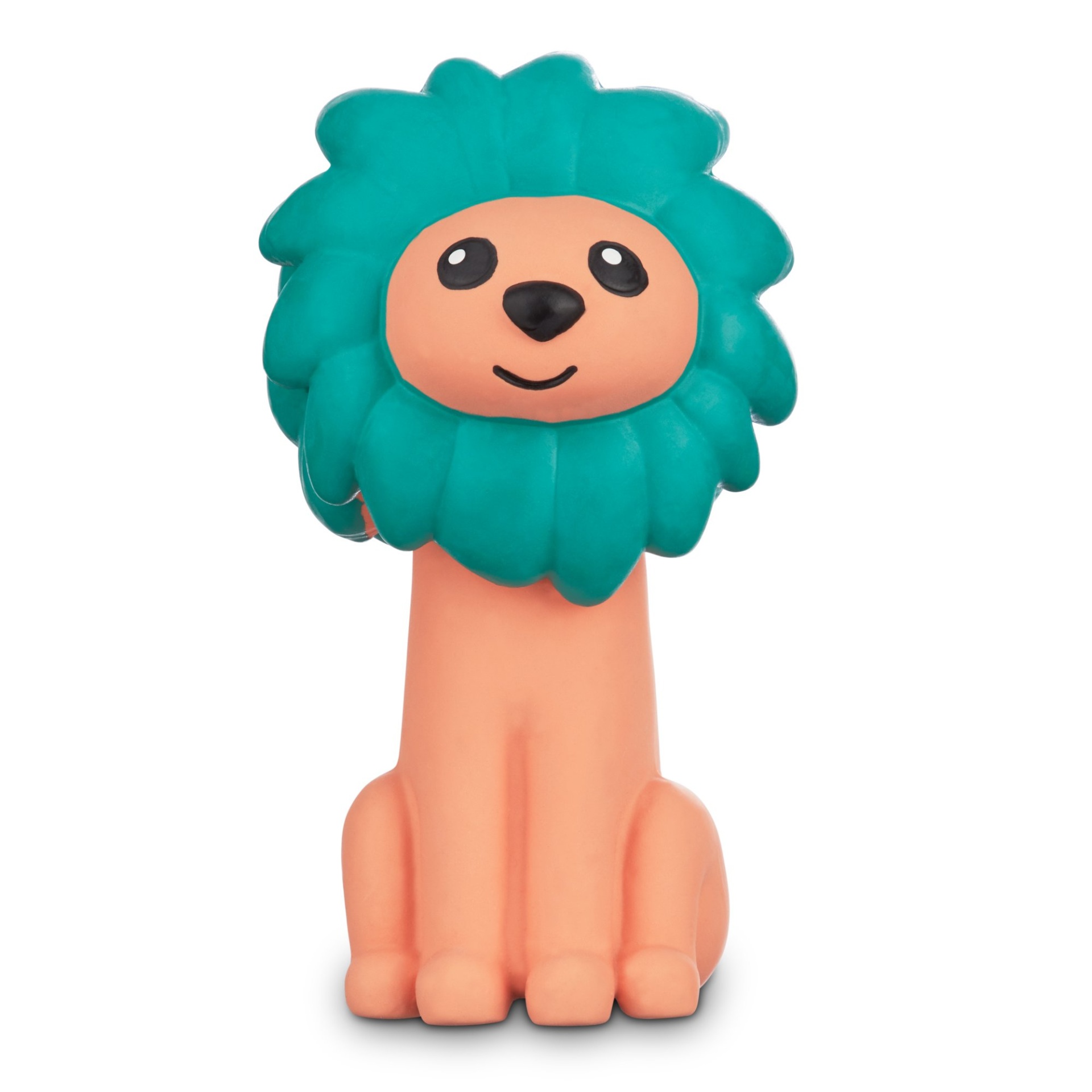 slide 1 of 1, Leaps & Bounds Chomp and Chew Latex Green Mane Lion Dog Toy, MED