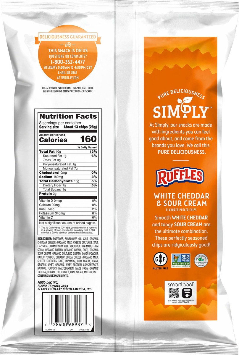 slide 2 of 3, Ruffles Potato Chips, 8 oz