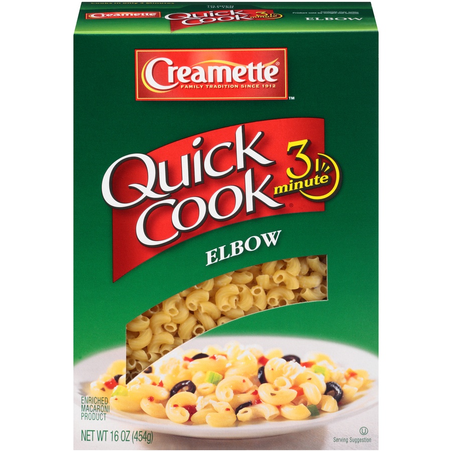 slide 1 of 8, Creamette Quick Cook Elbow, 16 oz