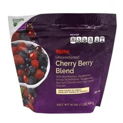 Hy-vee Cherry Berry Blend, Unsweetened Strawberries, Blueberries, Blackberries, Cherries & Raspberries