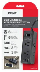 Prime USB Charger With Surge Protection - Black