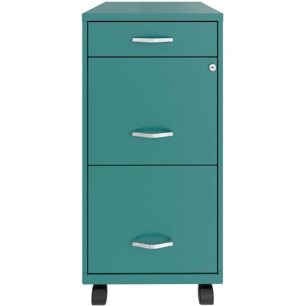 slide 5 of 6, Realspace Soho Organizer 18""D Vertical 3-Drawer Mobile File Cabinet, Teal, 1 ct