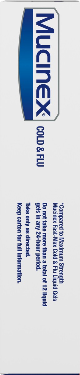 slide 2 of 11, Mucinex Cold & Flu Liquid Gel, 16 ct