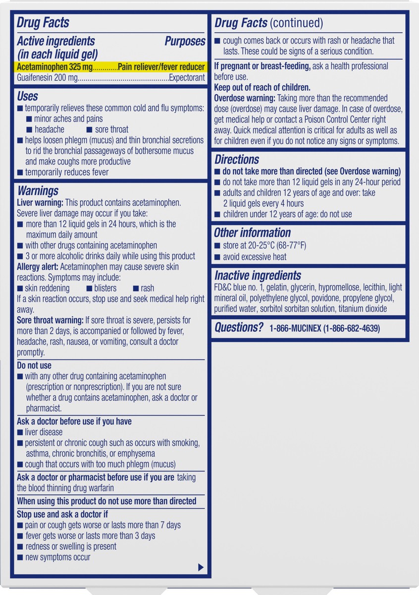 slide 5 of 11, Mucinex Cold & Flu Liquid Gel, 16 ct